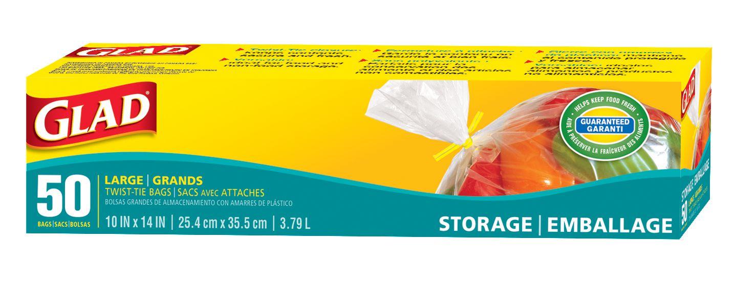 Glad Twist Tie Storage Bags  Superwafer - Online Supermarket