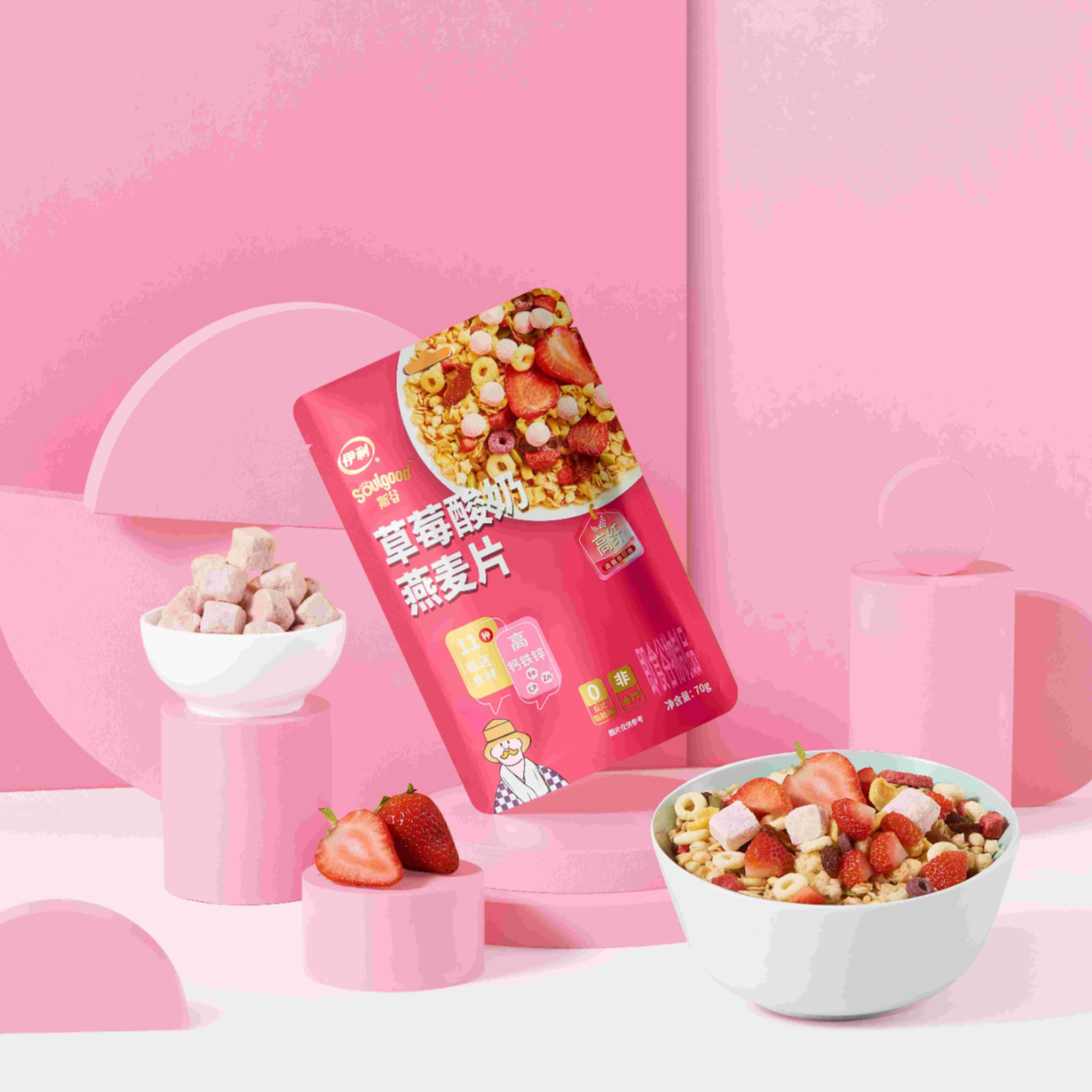 yili-strawberry-yogurt-oatmeal