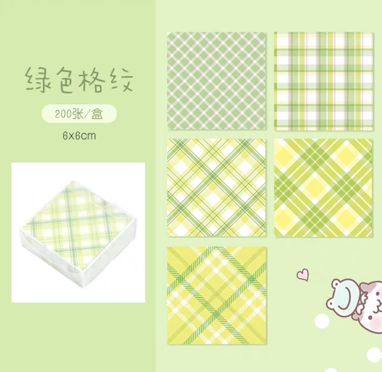 cute-green-plaid-notepad